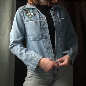 H&M embroidered Jean jacket